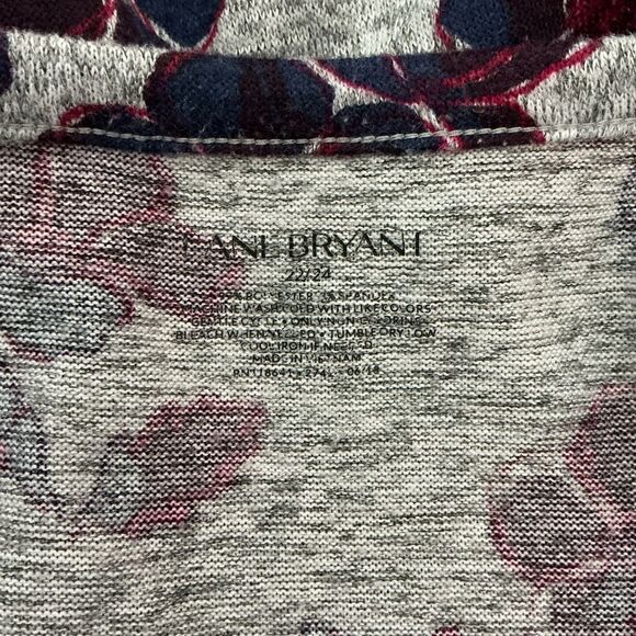 Lane Bryant Sweater Womens Gray Floral Print Long Sleeve  plus Size 22 - Picture 4 of 6